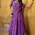 Purple woven chanderi ethnic lehenga choli with dupatta