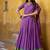 Purple woven chanderi ethnic lehenga choli with dupatta