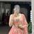 peach printed chiffon ethnic lehenga choli with dupatta