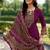 Purple printed with handwork natural crepe ethnic kurti set with palazzo