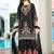 Black printed with handwork natural crepe ethnic kurti set with plazzo