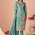 Sky blue silk zari fancy embroidered designer suit for wedding