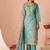 Sky blue silk zari fancy embroidered designer suit for wedding
