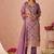 Lavender silk zari fancy embroidered designer suit for wedding