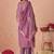 Lavender silk zari fancy embroidered designer suit for wedding