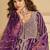 Purple chinon silk heavy embrodiered semi stitched wedding gowns