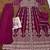 Magenta chinon silk heavy embrodiered semi stitched wedding gowns
