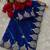 blue color designer georgette saree with zari cutwork border & bangalore blouse with work