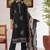Black pure organza embroidered designer salwar suit