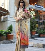 multi colour art silk blend digital print casual classic saree