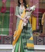 multi colour art silk blend digital print casual classic saree