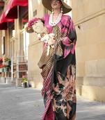 multi colour art silk blend digital print casual classic saree