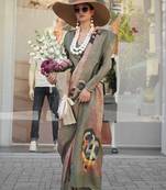 multi colour art silk blend digital print casual classic saree