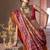 multicolor art silk blend patola print saree for wedding & festive wear
