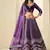 Purple Velvet Embroidered Sequins Work Lehenga Choli