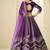 Purple Velvet Embroidered Sequins Work A Line Lehenga Choli