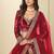 Maroon Velvet Embroidered Sequins Work A Line Lehenga Choli