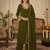 Mehendi Velvet Pakistani Style Readymade 3 Pc Salwar Suit