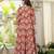 Women cotton printed round nack 3/4 sleeves calf length flared kurta pant and dupatta set