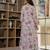 Women cotton printed round nack 3/4 sleeves calf length flared kurta pant and dupatta set
