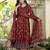 Women cotton printed round nack 3/4 sleeves calf length flared kurta pant and dupatta set
