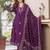 Women cotton printed v-nack 3/4 sleeves calf length flared kurta pant and dupatta set