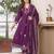 Women cotton printed v-nack 3/4 sleeves calf length flared kurta pant and dupatta set