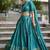 Sky blue Chanderi Plain With Zari Weaving Work Lehenga set with blouse and dupatta