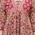 Women cotton printed v-nack 3/4 sleeves calf length flared kurta pant and dupatta set