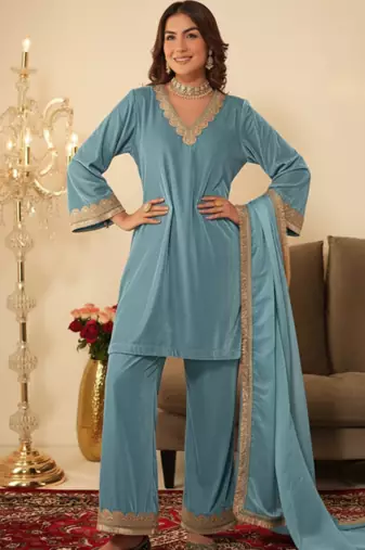 Sky Blue Gotta Work Kurta set 