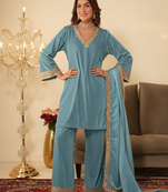 Sky Blue Gotta Work Kurta set 