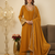Yellow velvet Embroidered Kurta set
