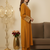 Yellow velvet Embroidered Kurta set