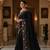 designer chiffon saree with heavy sequins & thread embroidery saree with silk blend blend blouse