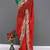 georgette saree with designer c-pallu zari work party wear saree with  silk blend blend blouse