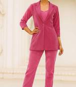 pink velvet coord set