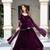 Wine Velvet Kurta with Dupatta