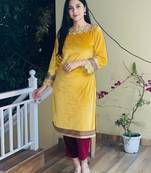 Yellow Gotta Lace Kurta set