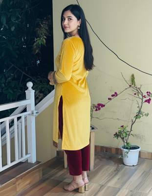 Yellow Gotta Lace Kurta set 3