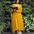 Yellow Velvet Kurta set