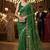 elegant green georgette bandhani saree with designer jari cutwork border & banglori silk blend blouse