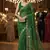 green georgette bandhani saree with zari border