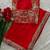 graceful red soft rangoli silk blend saree with sequins embroidery lace border & designer blouse
