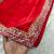 graceful red soft rangoli silk blend saree with sequins embroidery lace border & designer blouse