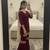 Maroon Velvet Kurta Set with Dupatta