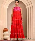 Rust orange cosmo aaina kurta set