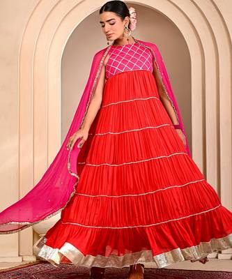 Rust orange cosmo aaina kurta set 4