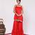 Red satin aaina garara set