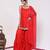Red satin aaina garara set