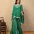 Green organza lurex kaftan set